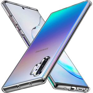 COQUE - BUMPER Clair Coque Samsung Galaxy Note 10+ 4G Note 10 Plus 5G Ultra Transparent de Protection en Silicone Antichoc Mince Souple TPU O