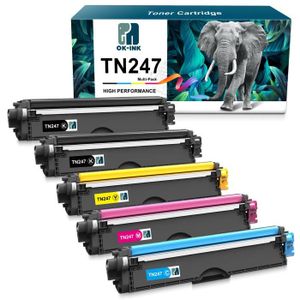 TONER 5 PACKS Toner compatible pour Brother TN247 TN243 