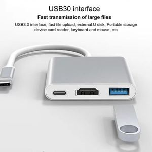 HUB Concentrateur USB 3.0 Station d'accueil 3 en 1 Typ