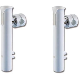 PORTE-CANNE Porte Canne Pour Tube 22/25mm ( Lot de 2 ) Orientable En Plastique Pèche Bateau