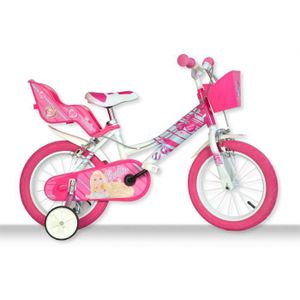 VÉLO ENFANT Vélo de ville Barbie - Dino Bike - 16 pouces - Rose - Pour fille de 6 à 8 ans