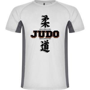 T-SHIRT MAILLOT DE SPORT T-shirt JUDO sport bicolor ROLY'S - Coupe droite manches courtes - Noir & Blanc - Mixte