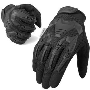GANTS - SOUS-GANTS Gants de moto à doigts complets pour hommes,équipement de protection en caoutchouc,mitaines de motocross- B35-Black[A]