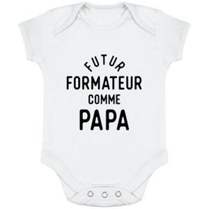 BODY body bébé | Cadeau imprimé en France | 100% coton | Futur formateur comme papa