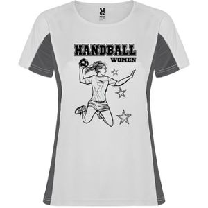 T-SHIRT MAILLOT DE SPORT T-shirt femme bicolor gris et blanc sport handball