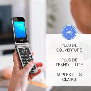 MOBILE SENIOR SPC Prince 4G Téléphone Portable à clapet pour Sen