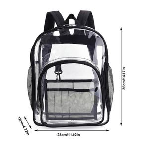 Sac a top dos transparent femme