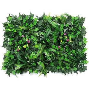 MUR VÉGÉTAL STABILISÉ GK18017-Mur végétal stabilisé Plante verte artificielle Décoration de mur de maison d'herbe verte de simulation - 40x60cm-C