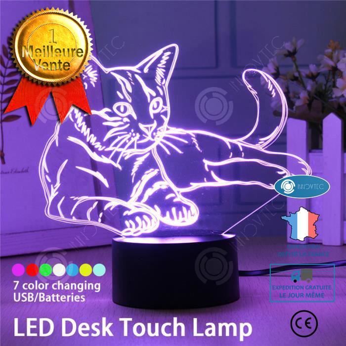Disney-Lampe de lecture Stitch pour enfants, USB, LED, Kawaii, lampe de  bureau avec taille-crayon