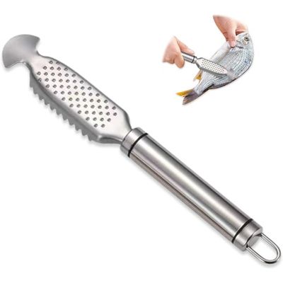 Couteau écailleur Poisson En Acier Inoxydable - Grattoir à écailles Dentelé, 23 Cm, Manche Ergonomique - 7
