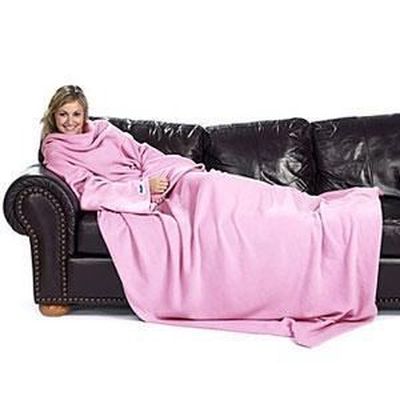 Couverture A Manches Polaire Rose Snuggie Sla Achat Vente Couverture Plaid Cdiscount