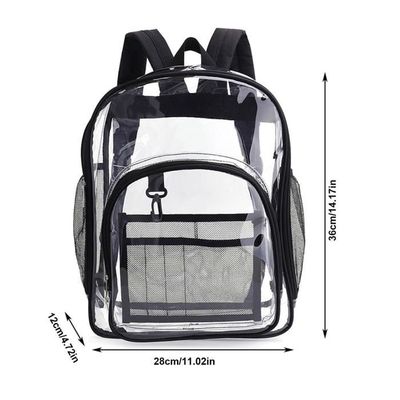 VGEBY Sac dos transparent en PVC noir imperm able grande