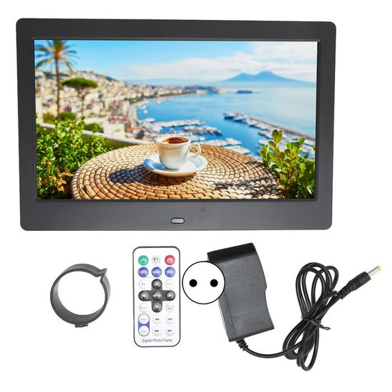 Cadre Photo Numérique 13,3 Pouces IPS – Affichage HD 1280x800, Lecteur USB/SD, Télécommande, Haut-parleur, Fonction Réveil