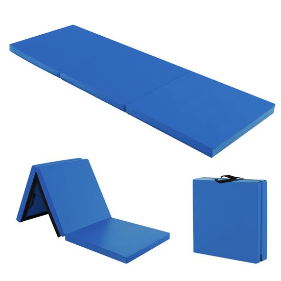 HOMFME Tapis De Gym Incliné Pliable Mousse EPE – Coin Yoga & Fitness, Poignée Transport, PVC Résistant, Enfant & Adulte