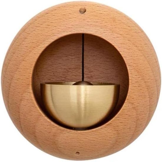 Tuzsocr Cloches en Bois Massif en cuivre Pur,Carillons Éoliens De Dopamine De Style Japonais,Carillon à Vent magnétique,Décoration Murale à Suspendre,pour réfrigérateur de Sonnette (Noyer Noir