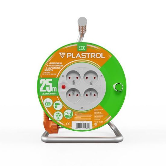 Enrouleur Câble Schneider Electric 25m HO5VVF 3G1,5 IP44 Vert - IMT33145 - Qualité Pro
