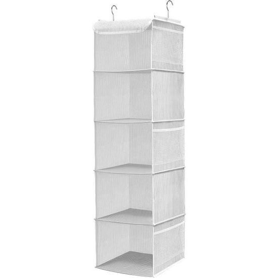 Rangement Suspendu MIJOMA 16 Compartiments - Étagère Pliable Pour Armoire, Idéale Pour Vêtements, Voyages, Camping