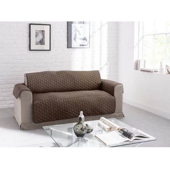 protege canape 3 places chocolat cdiscount maison