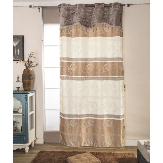 Paire De Doubles Rideaux 220x140 Cm - Motif Floral Multicolore En Polyester - Occasion