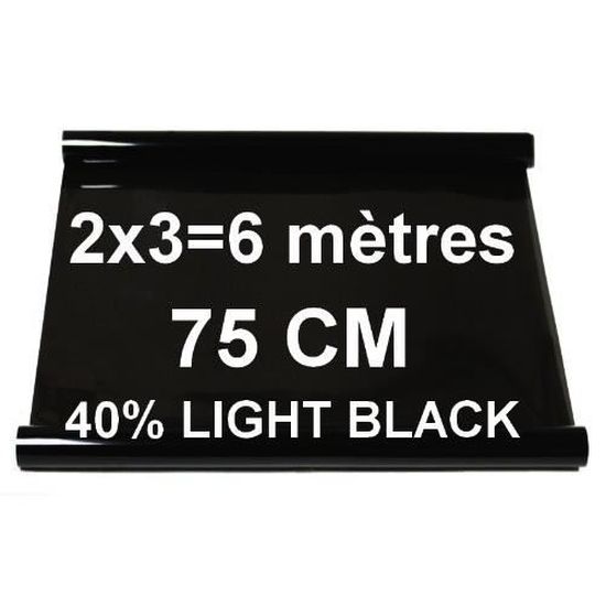 Film Solaire Teinté Noir 5% - 6m X 76cm, Qualité PRO Pour Auto Et Bâtiment