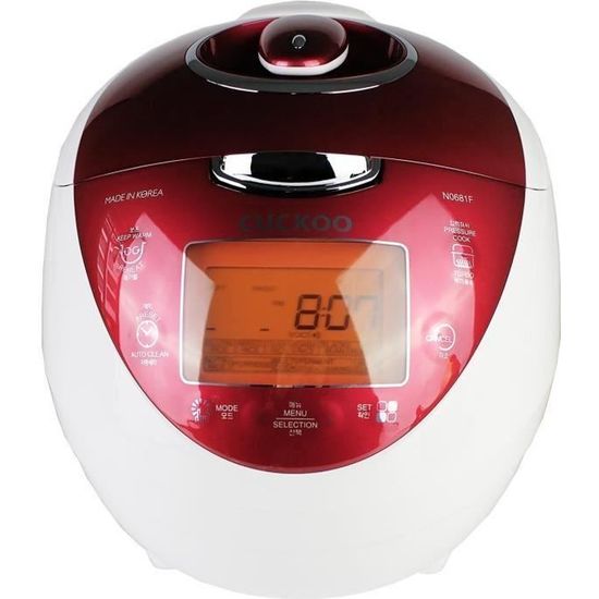 Cuiseur a riz sous pression numerique Cuckoo CRP N0681F 1 08 l 990 W 220 V avec pression de vapeur et technologie Fuzzy Logic Cdiscount Electromenager