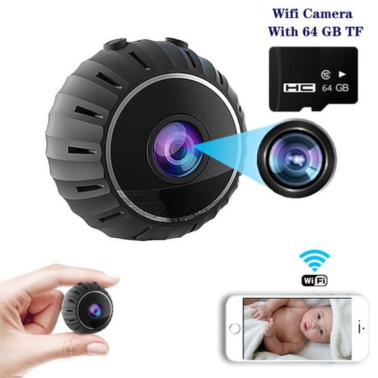 Caméra miniature,Mini caméra HD 4K 1080P Wifi IP, Micro caméscope