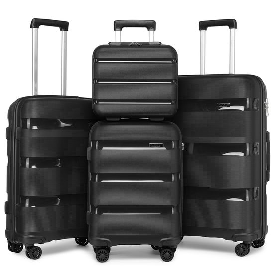 Valise Rigide + Sac à Dos Kono - Lot De 2 - 3 Tailles Au Choix - Poignée Télescopique, Roues 360°, Serrure à Combinaison