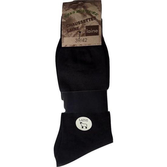 Lot De 3 Paires Chaussettes Randonnée Laine Mérinos Homme - Taille 40-47, Chaudes, Respirantes, Anti-ampoules