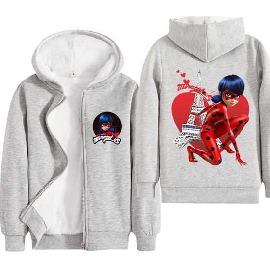 Miraculous ladybug enfant Sweatshirt Capuche Manteau en coton