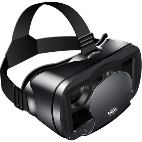 VR Casque Verres, 3D Plein écran Visual Large-angle Virtual Reality VRG PRO pour Films VR 3D Jeux vidéo, Compatible pour iPhone 7-7