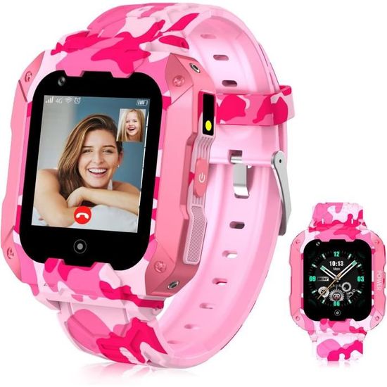 Montre Intelligente Enfant 4G – GPS, SOS, Appel Vidéo, écran Tactile (choix Couleur)