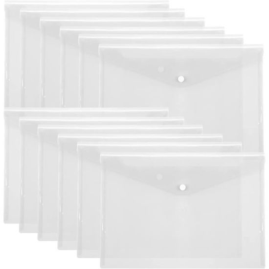 Pochette Plastique Classeur A5 Couleur, Lot De 12 Porte