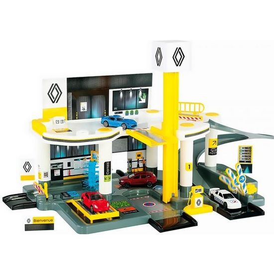 Garage Renault Avec Station-Service Complète 3 Niveaux Et Circuit D 2 Metres Des 3 Ans Starlux 3333144013047