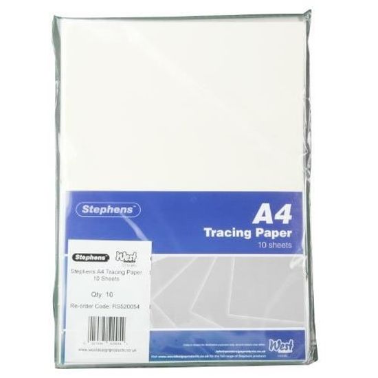 Papier Calque A1 Lot De 10 Feuilles 112GSM - JRB - Idéal Dessin Technique Et Architecture