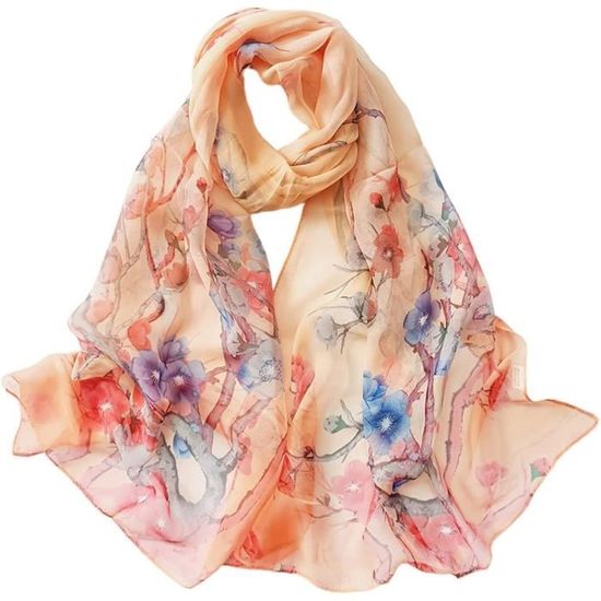 KOOYOL Foulard Soie Carré 53x53 Cm - Écharpe Satinée Bandana Tête Élégante Femme