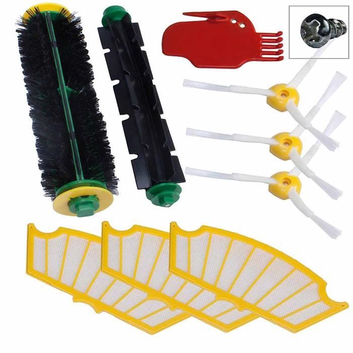 Kit d'entretien pour iRobot Roomba avec brosses et filtres - série 500 510 520 530 531 532 537 540 550 560 570 580