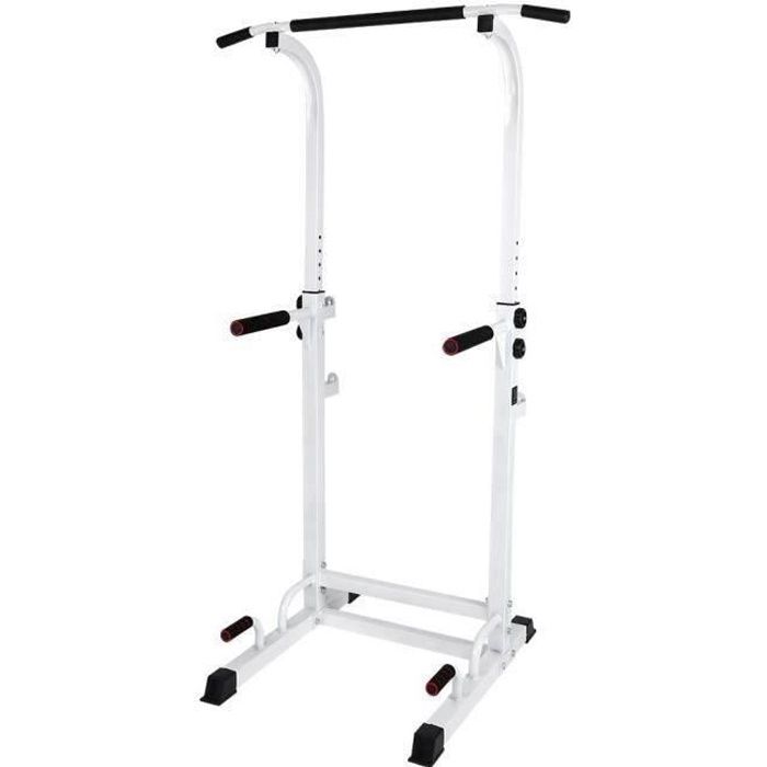 Multifonction Pull Up Chaise Romaine,Réglable Barre de Traction Power Tower Dips Station Cadre de Fitness pour Entraînement de Muscu