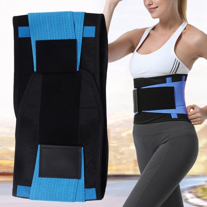 Ceinture de protection lombaire pour dos sport pour plein haltérophilie Squat Barb(XL Bleu)-JIA