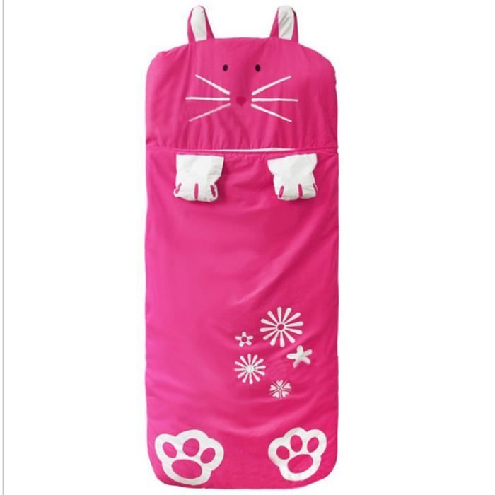 Fenteer Sac de Couchage Coton Impression Nid d’ange maternelle préscolaire tapis style mignon(Rouge)