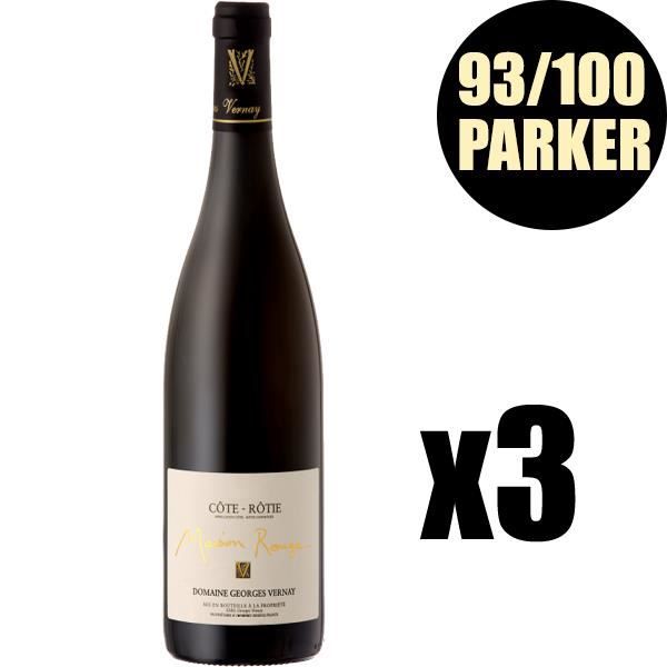 X3 Côte Rôtie -Maison Rouge- 2011 75 cl Domaine Vernay Georges AOC Côte Rôtie Vin Rouge
