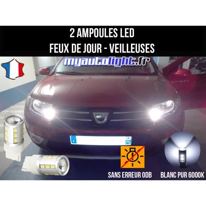 Pack feux de jour led blanc xenon pour Dacia Dokker