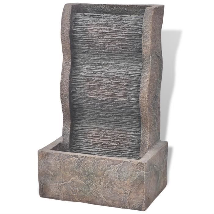 Fontaines et cascades vidaXL Fontaine d'interieur avec lumiere LED Poly-resine