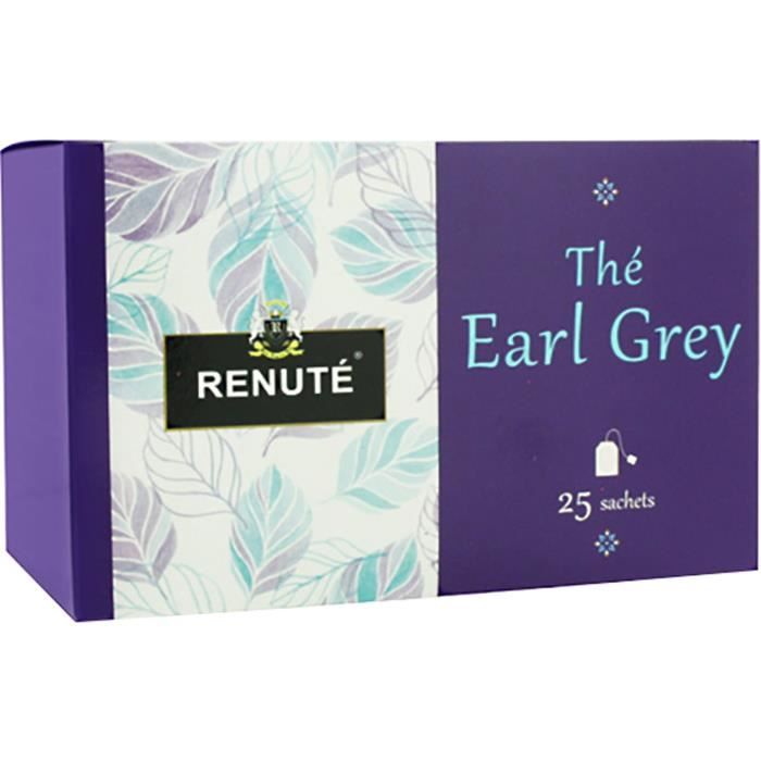 Thé noir Earl Grey aromatisé Rénuté - 25 sachets