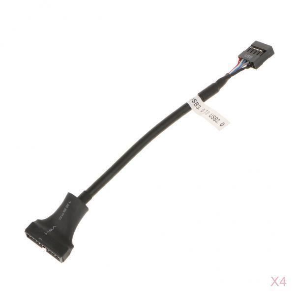 4 Pièces USB 3.0 20 Broches Vers USB 2.0 Carte Mère 9 Broches Câble De Convertisseur Interne Cordon