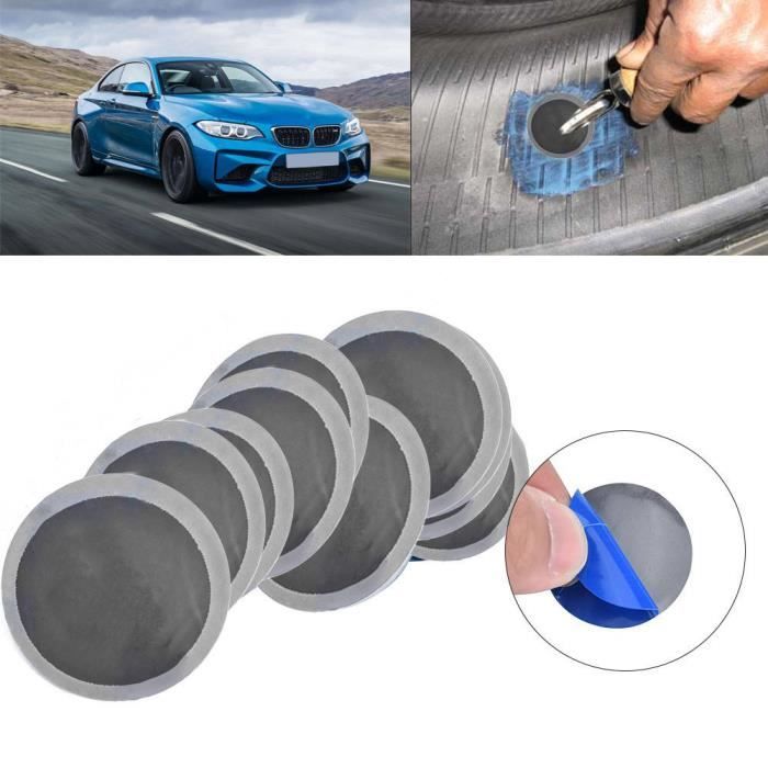 Akozon Patch de réparation de pneu 200 pièces / boîte 32mm voiture ronde en caoutchouc naturel pneu pneu réparation de crevaison
