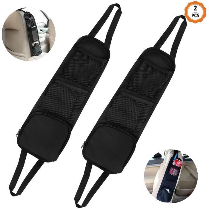 2pcs Organisateur Latéral De Siège, Organisateur Siège De Voiture Filet Organisateur Voiture Pour Organisertéléphone Portefeuille Ad