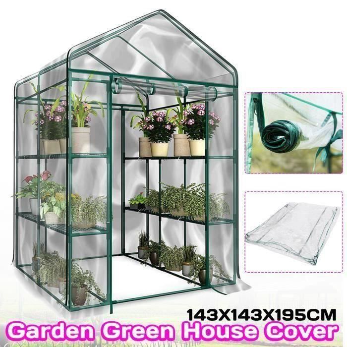 Couverture de Serre Protection Plants PVC Transparente Jardin à effet de Serre Anti Givre Glace Anti Insect Étui JAF4841