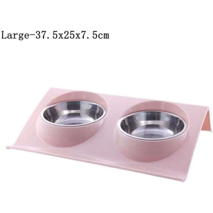 Double Dog Bowls Food Water Feeder for Dog Cats Pets Supplies Plats d'alimentation Plats à l'épreuve des éclaboussures e 513319