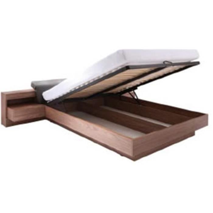 Lit design OTANE II - Bois foncé - 160