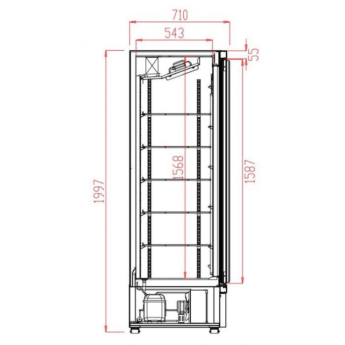 Armoire réfrigérée 2025 L - Positive vitrée - Combisteel                           Vitrée